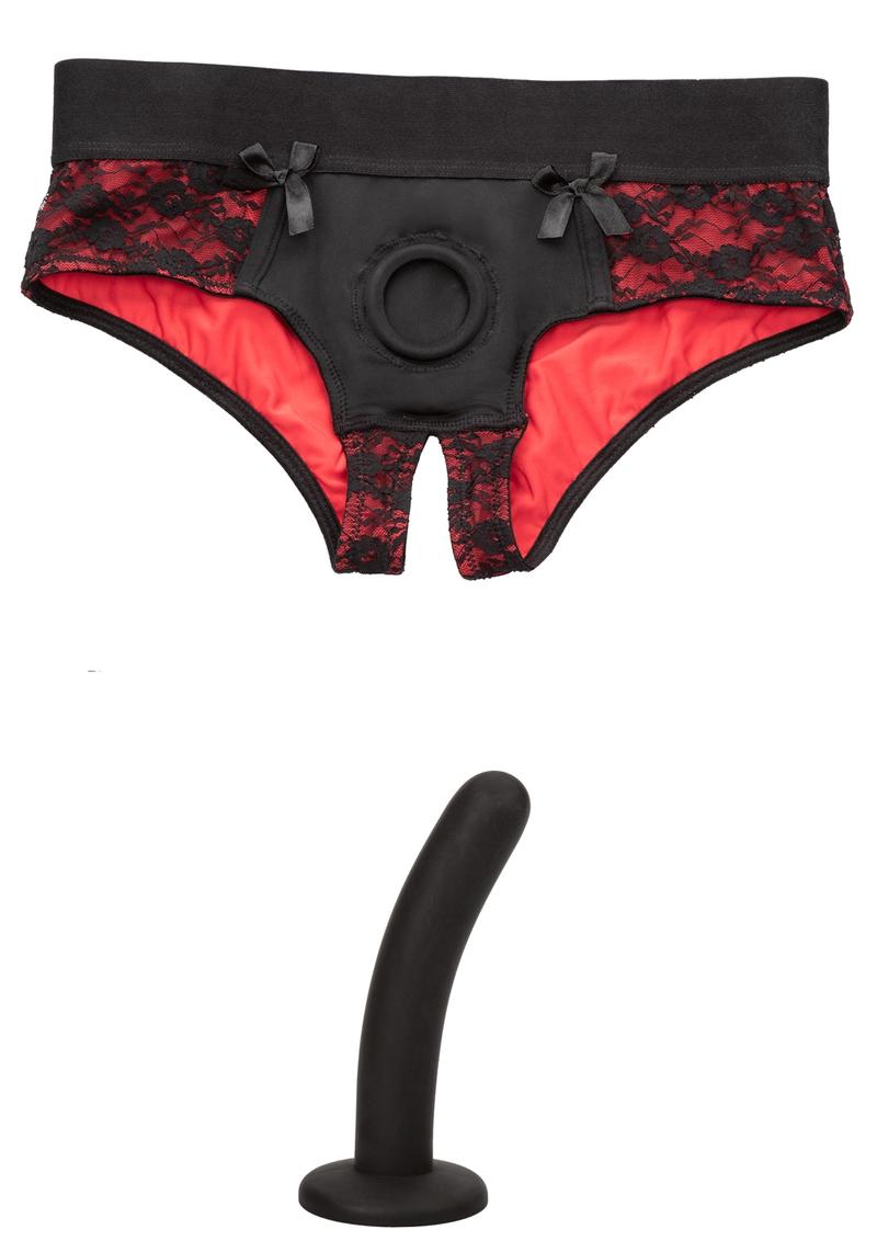 Scandal Crotchless Pegging Panty Set