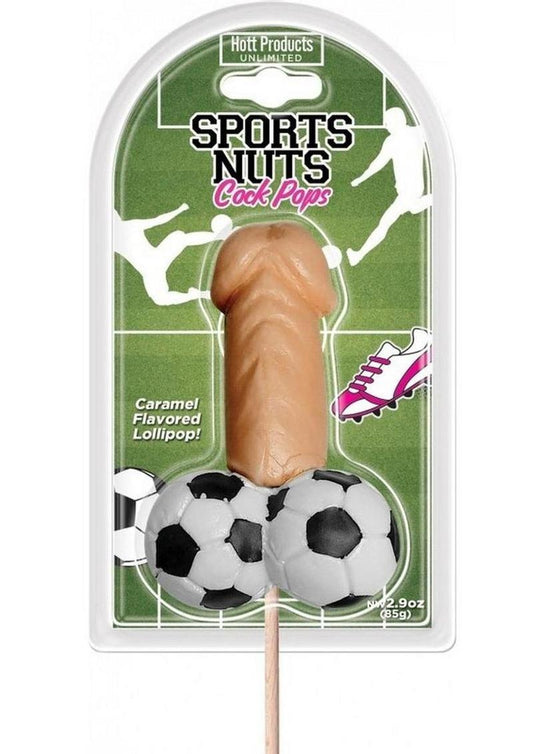 Sports Nuts Cock Pop Vanilla Flavored Lollipop with Baseballs Fun Novelty