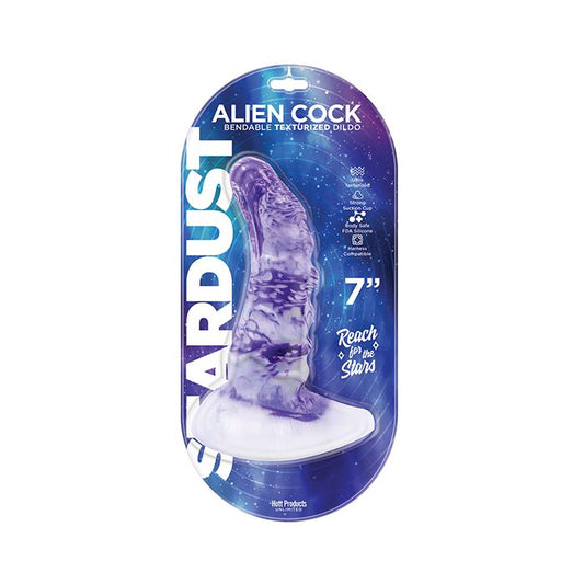 Stardust Alien Cock Textured 7" Medical Grade Silicone Dildo