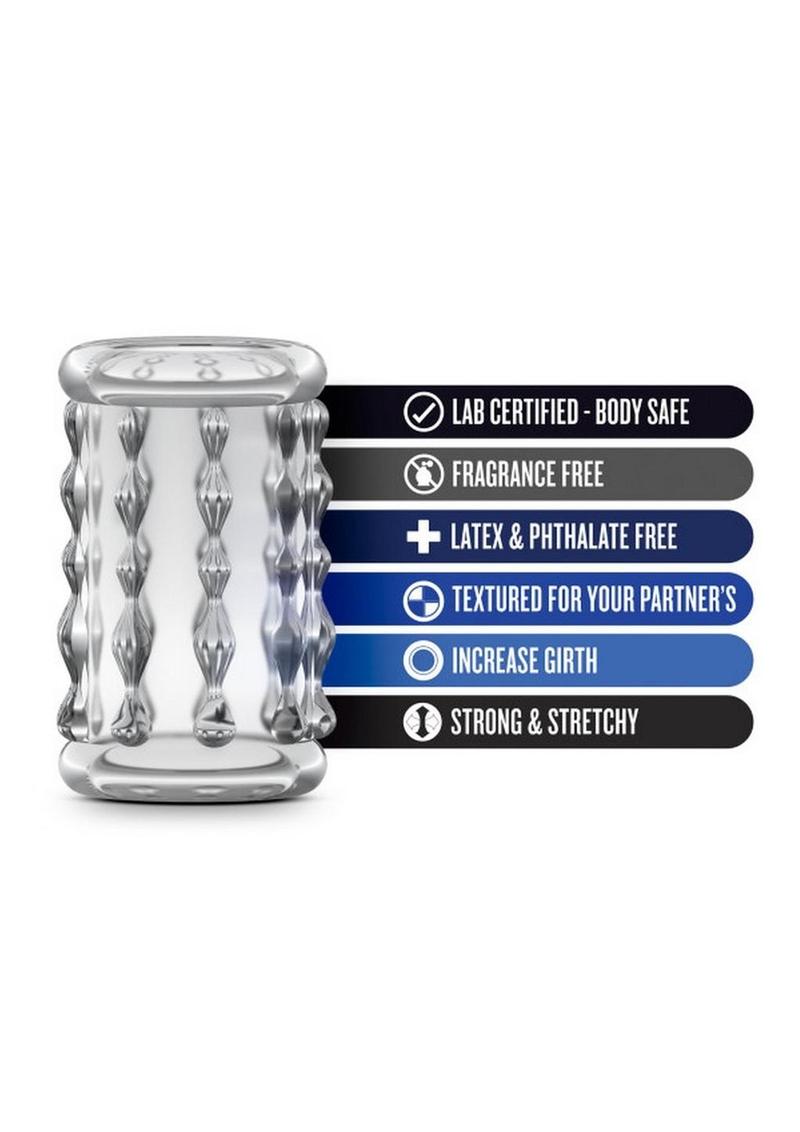 Stay Hard Cock Sleeve 04 Textured Clear Girth Enhancer