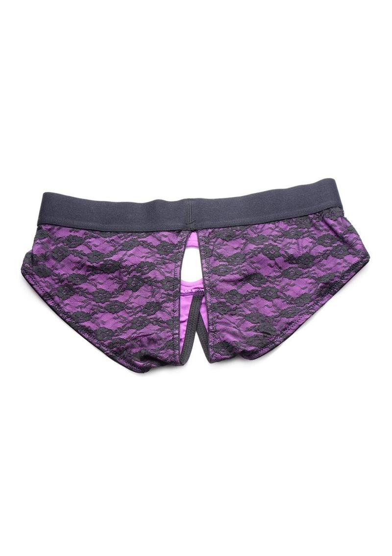 Strap U Lace Envy Crotchless Panty Harness - Small/Medium