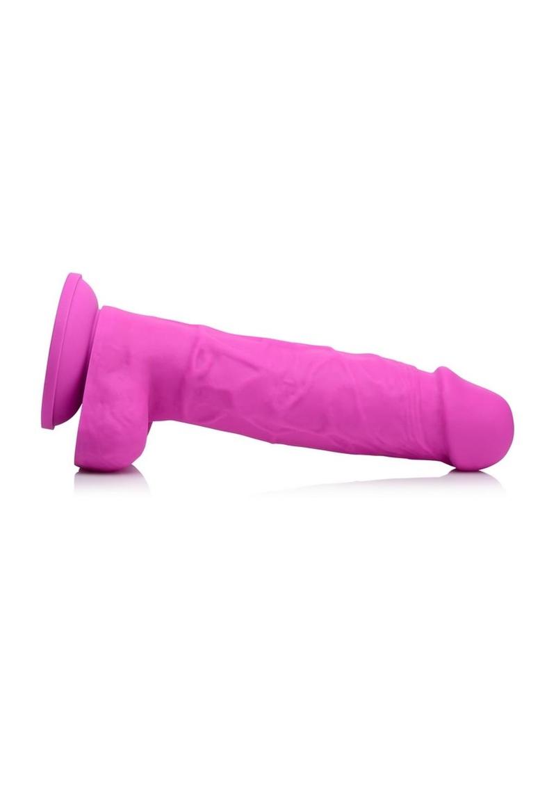 Power Pecker Pink 7 in Silicone Dildo with Balls