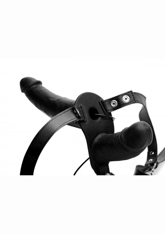 Strap U Power Pegger Silicone Vibrating Double Pleasure Strap-On