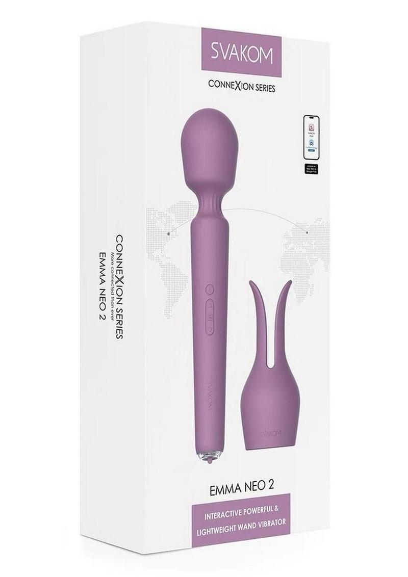 Svakom Emma Neo 2 Wand Vibrator App-Controlled Silicone Massager