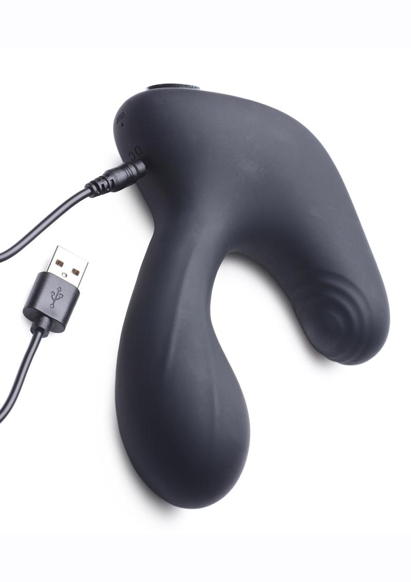 Swell Inflatable and Tapping Silicone Prostate Vibrator