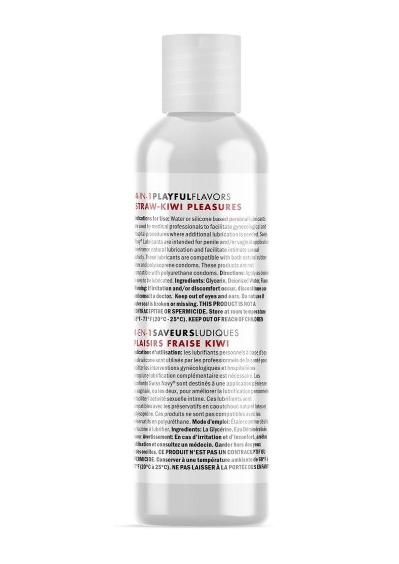 Swiss Navy 4 in 1 Flavors Lubricant Straw Kiwi Pleasures