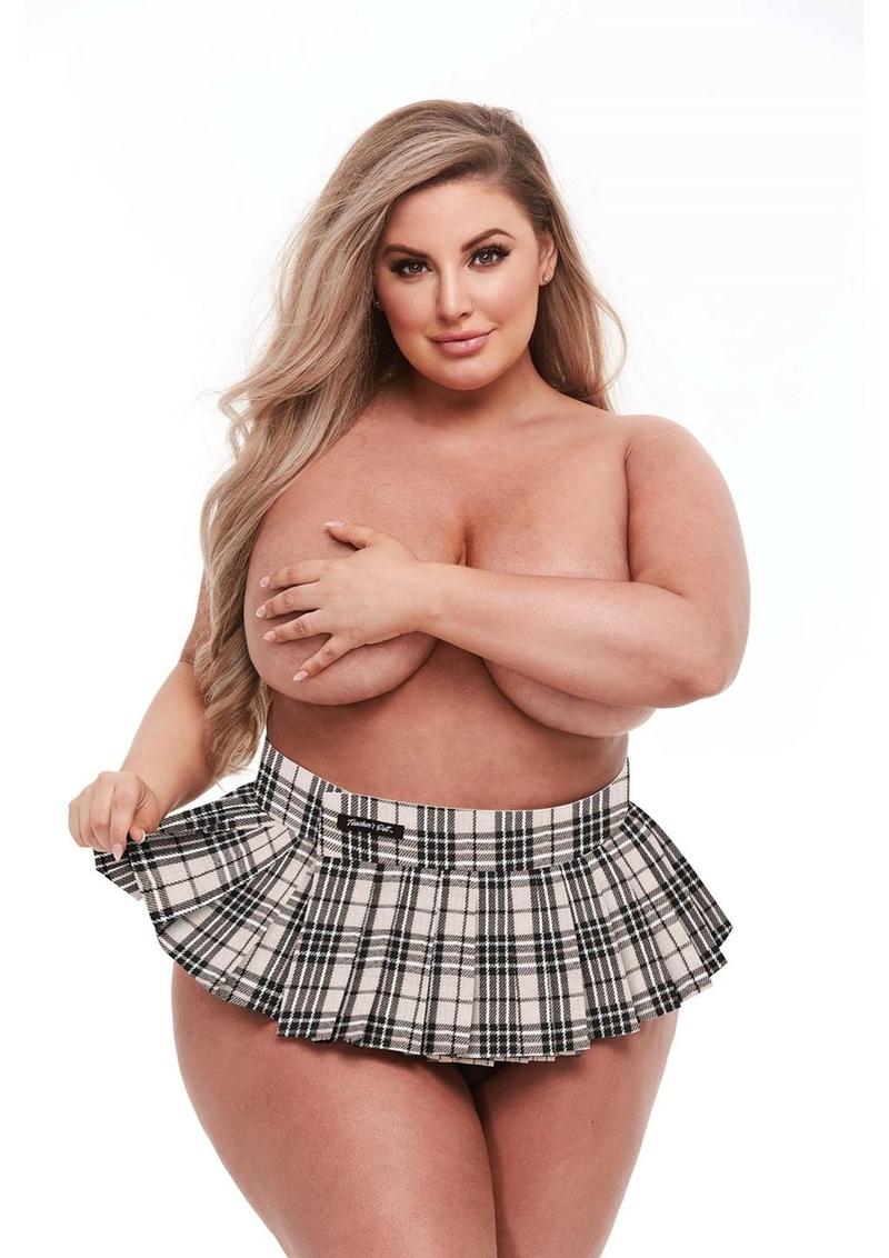 Teacher's Pet Standard Plaid Schoolgirl Skirt Camel