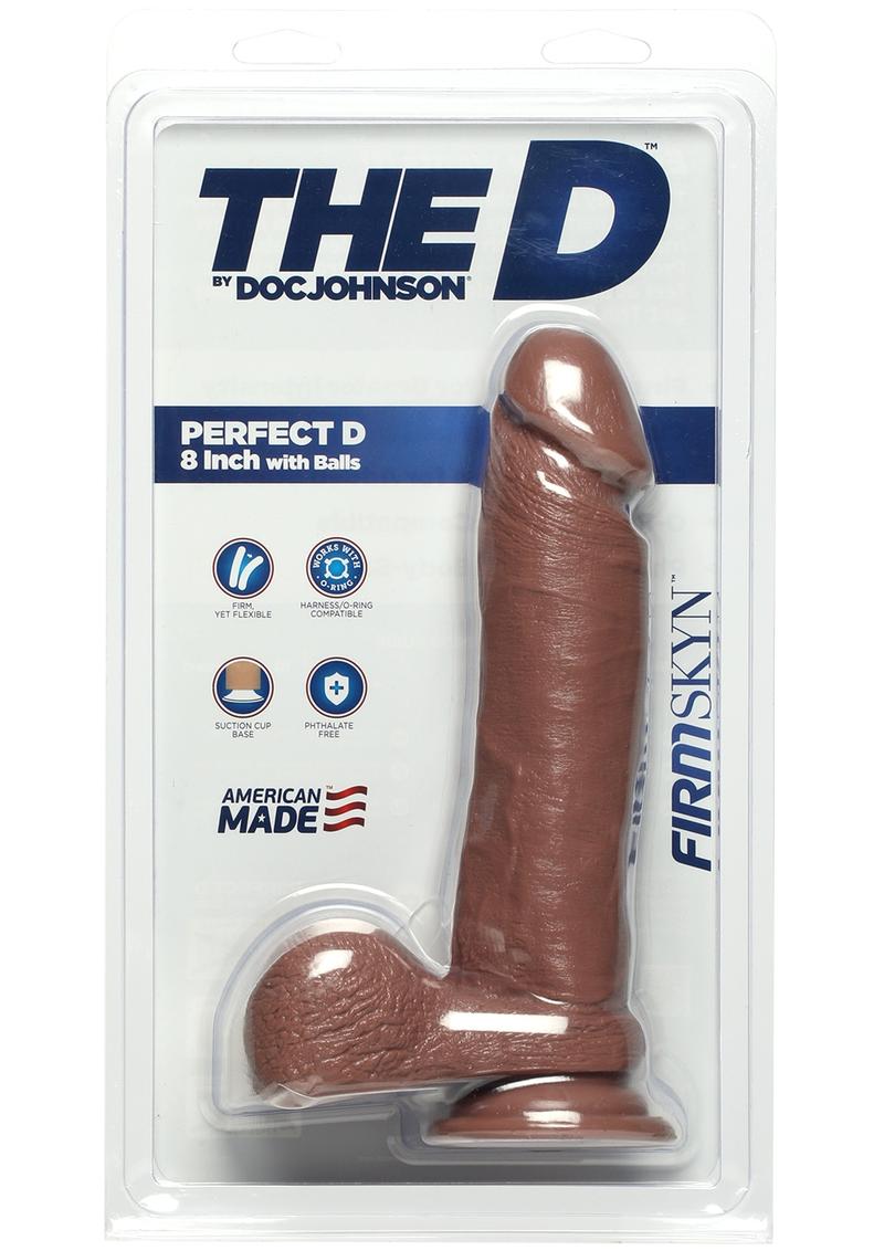 The D Perfect D 7 Inch FirmSKYN Dildo with Balls