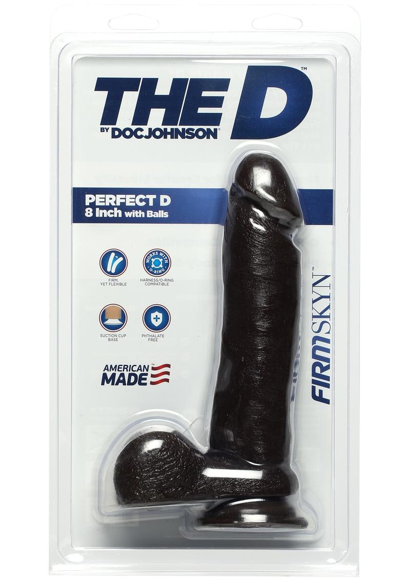 The D Perfect D 7 Inch FirmSKYN Dildo with Balls