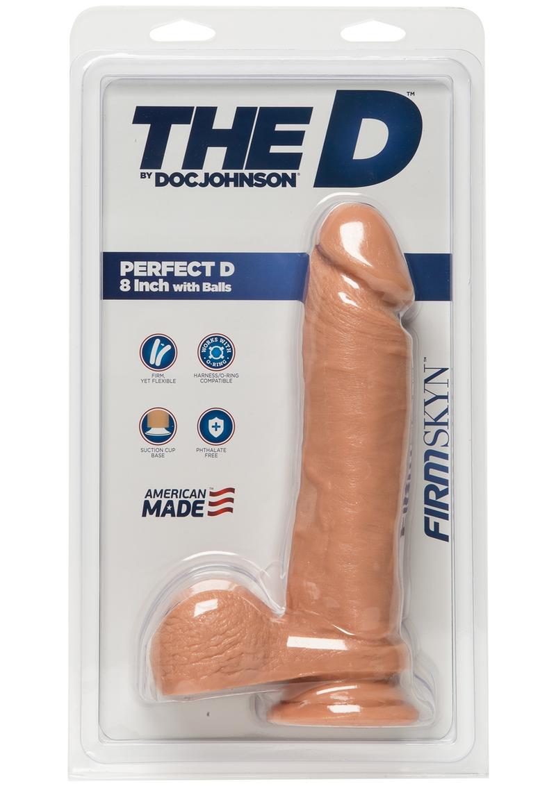 The D Perfect D 7 Inch FirmSKYN Dildo with Balls