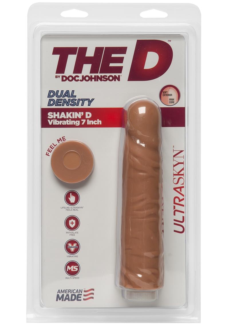 The D Shakin’ D Ultraskyn Vibrating Dildo With Dual Density Material