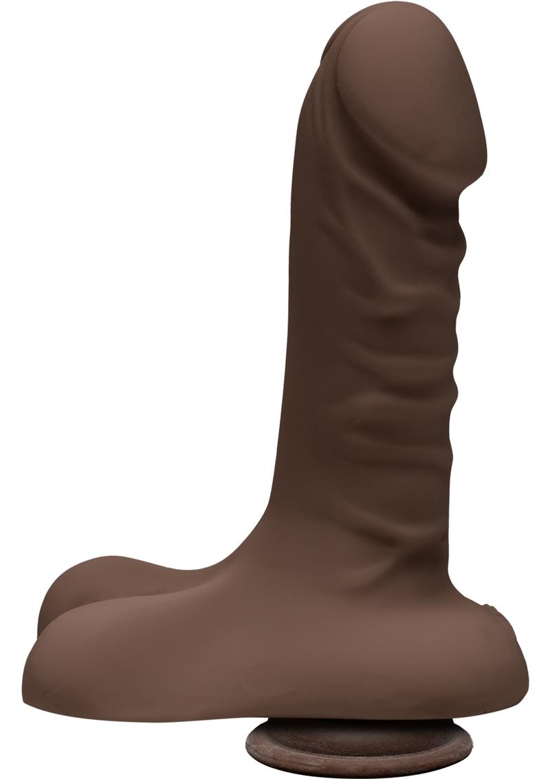The D by Doc Johnson Super D Dual Density Dildo with Balls