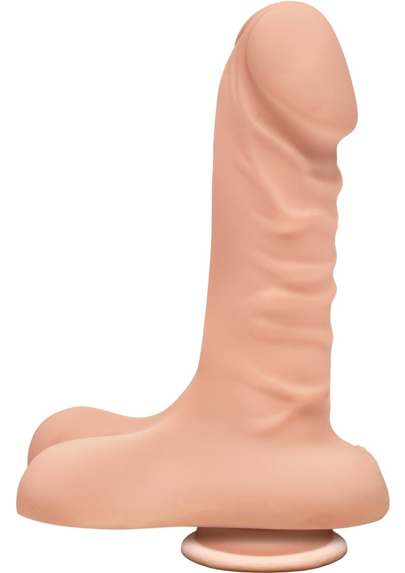 The D by Doc Johnson Super D Dual Density Dildo with Balls