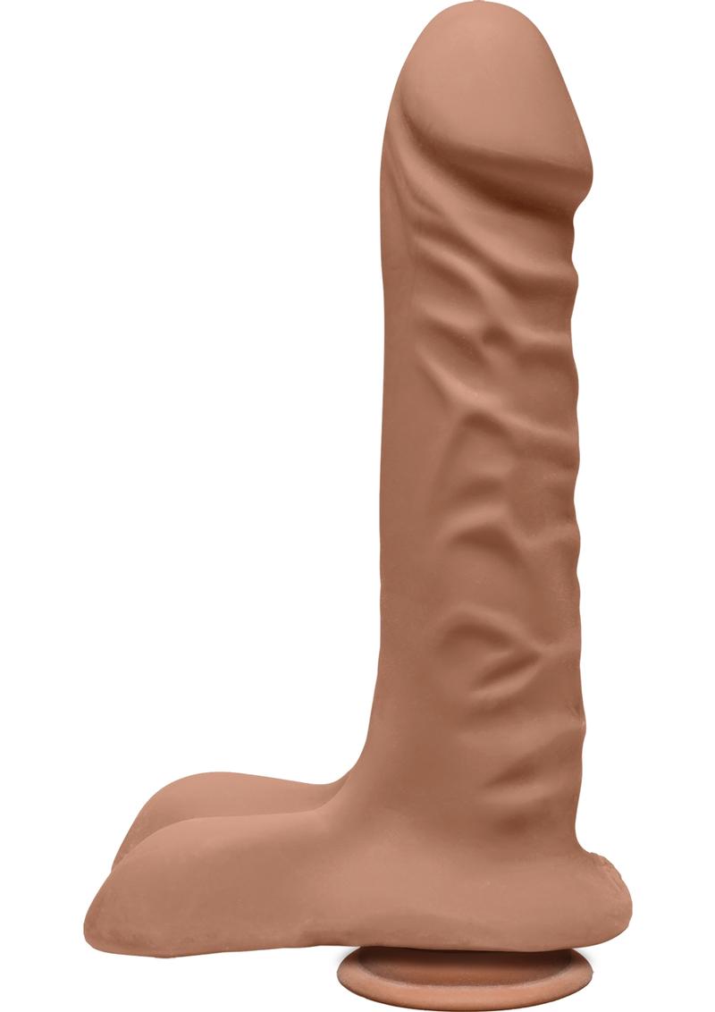 The D by Doc Johnson Super D Dual Density Dildo with Balls