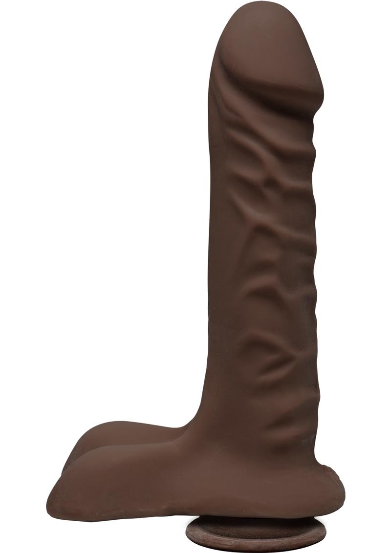The D by Doc Johnson Super D Dual Density Dildo with Balls