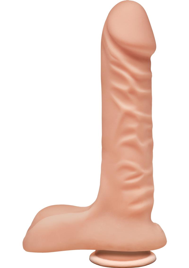 The D by Doc Johnson Super D Dual Density Dildo with Balls