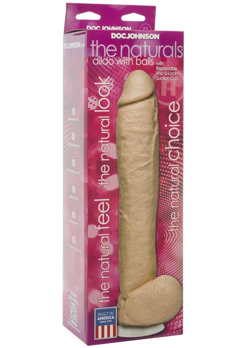 The Naturals Cock with Balls Vanilla by Doc Johnson