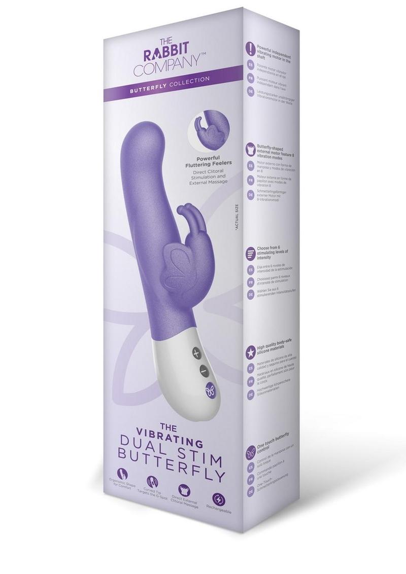 The Vibrating Dual Stim Butterfly Rechargeable Rabbit Vibrator