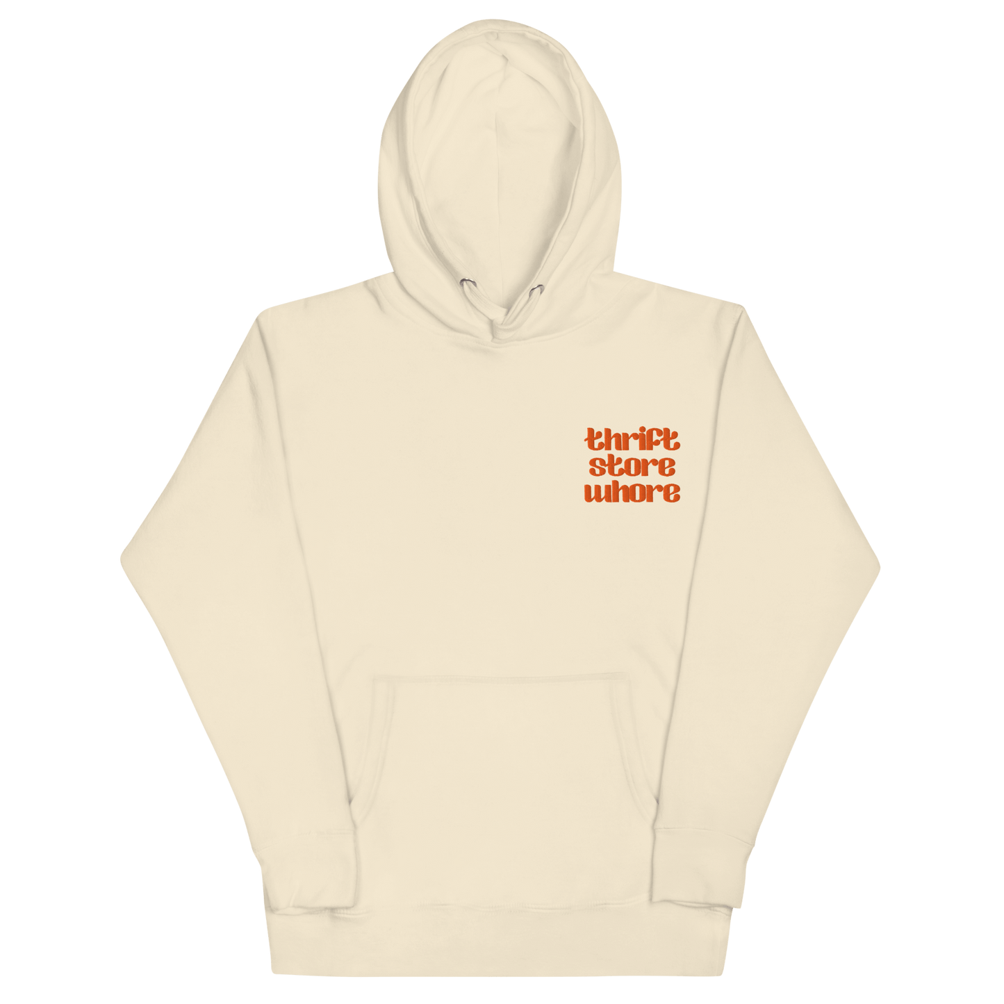 Thrift Store Whore Embroidered Hoodie