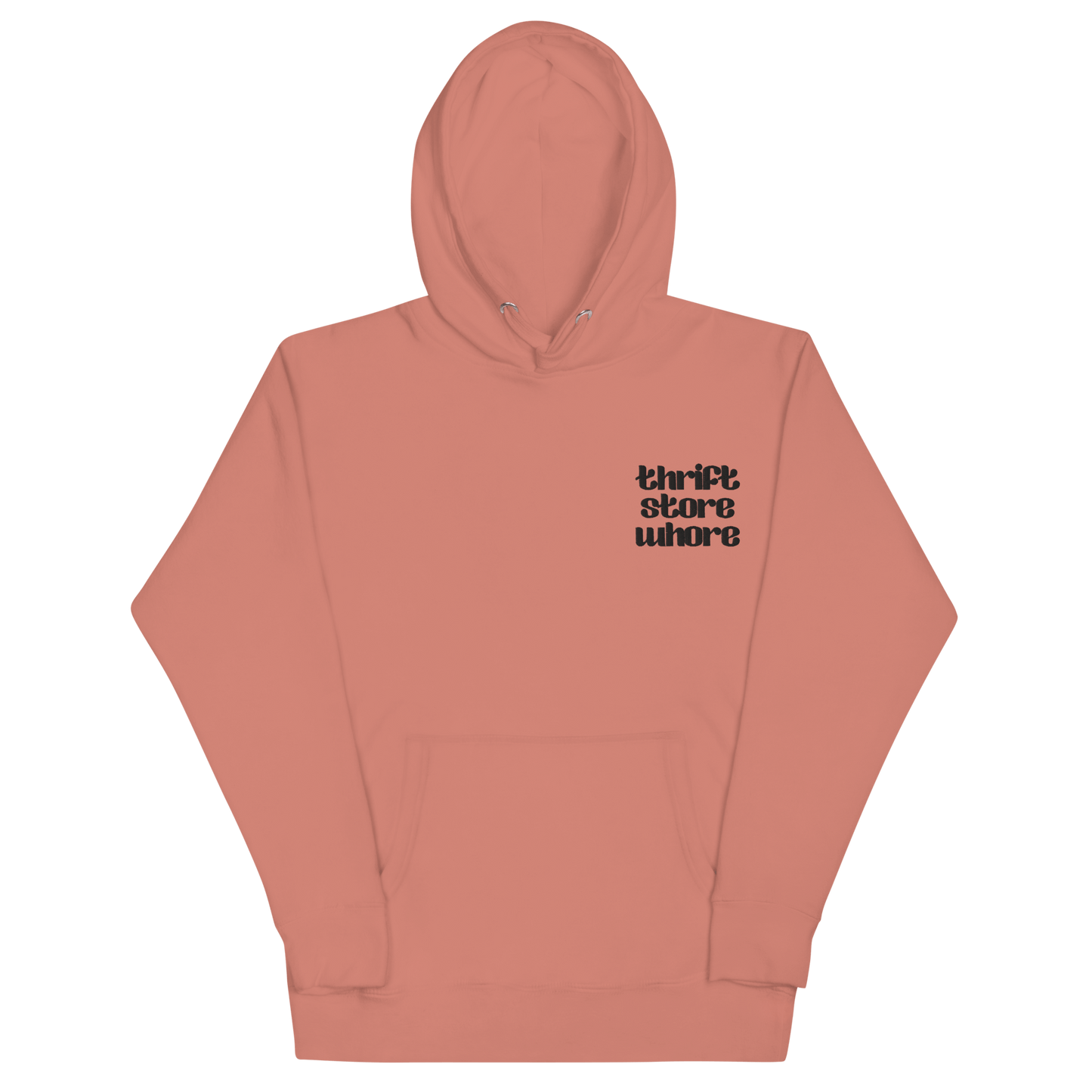 Thrift Store Whore Embroidered Hoodie