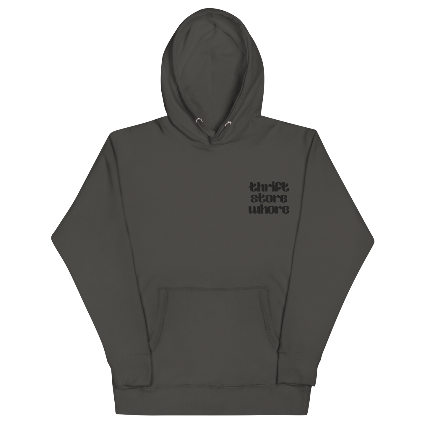 Thrift Store Whore Embroidered Hoodie