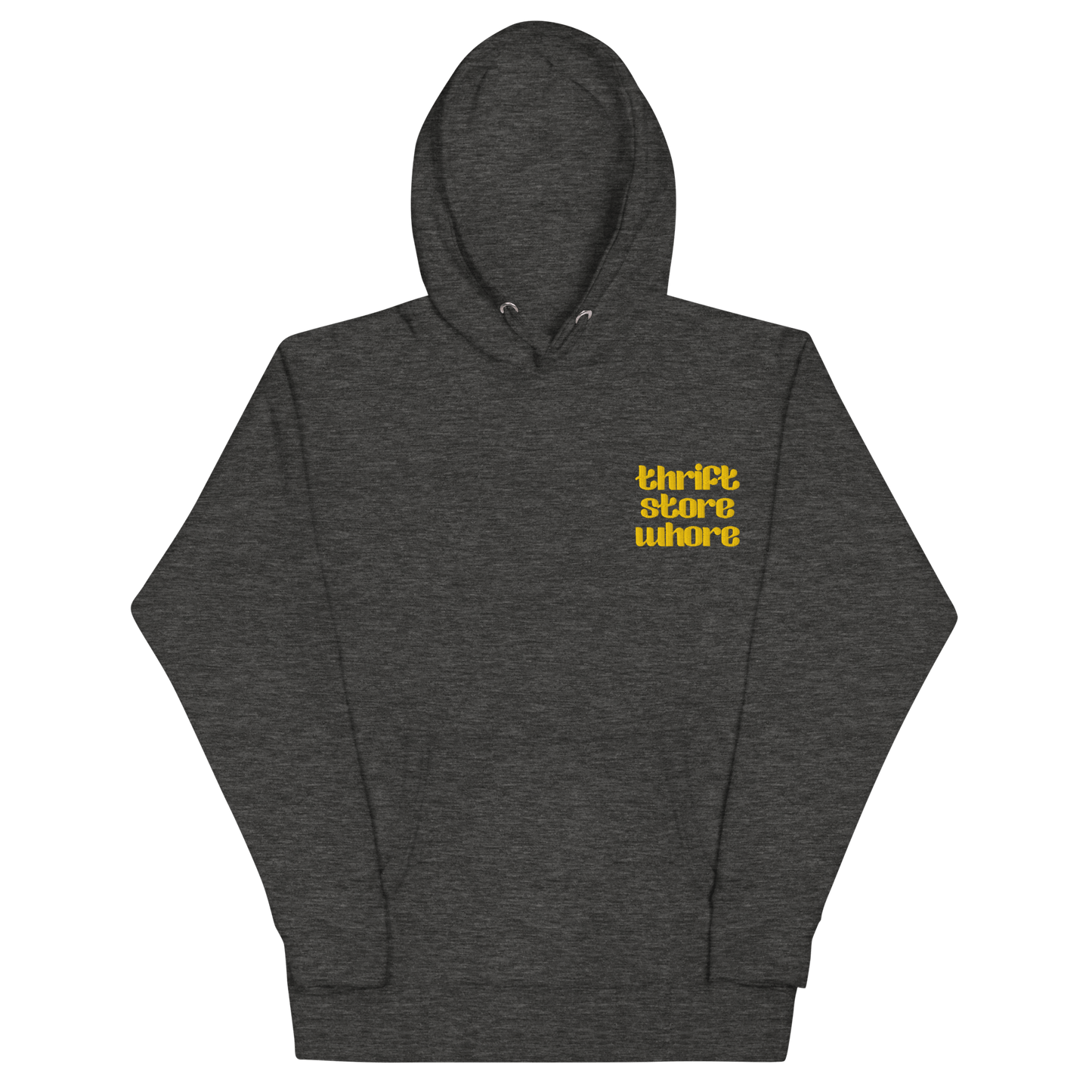 Thrift Store Whore Embroidered Hoodie