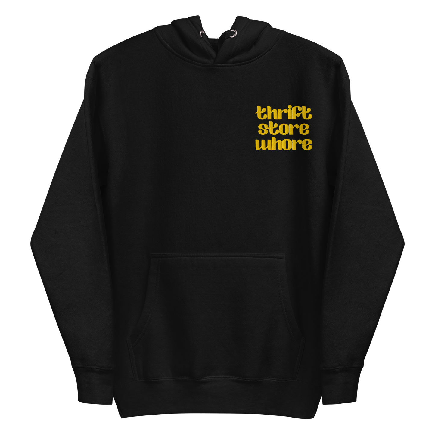 Thrift Store Whore Embroidered Hoodie