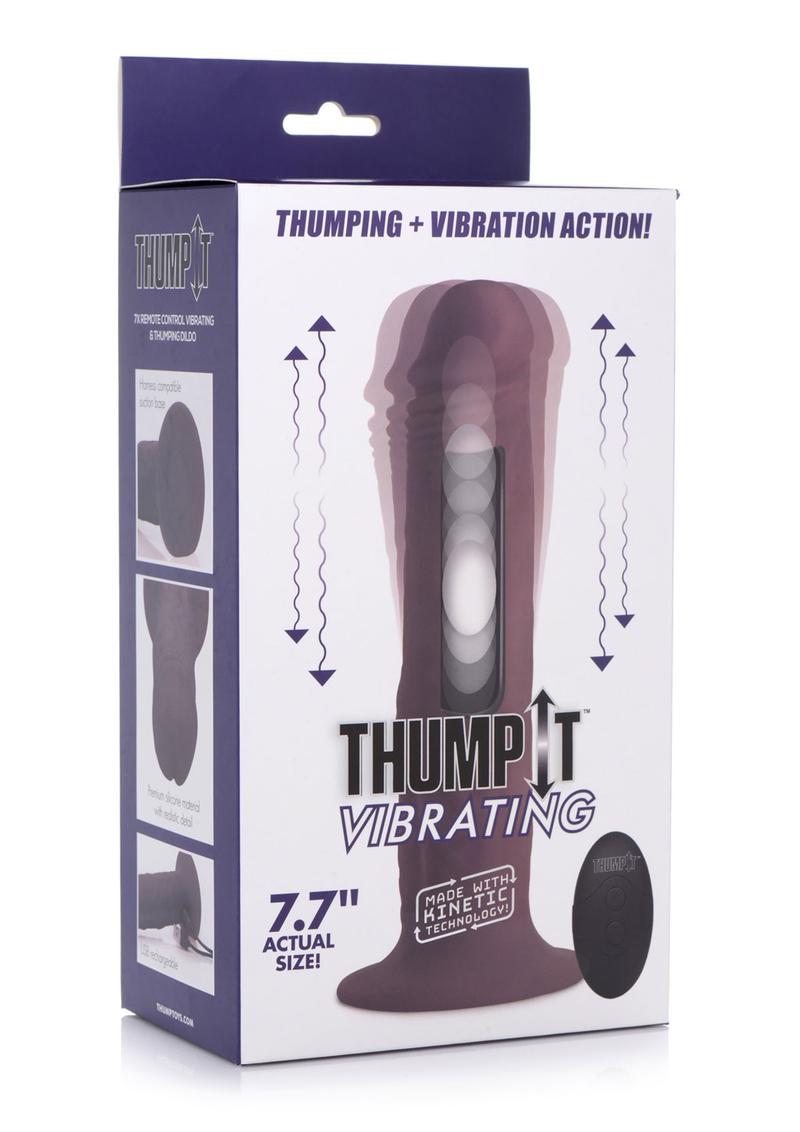 Thump It Vibrating And Thumping Rechargeable Silicone Dildo