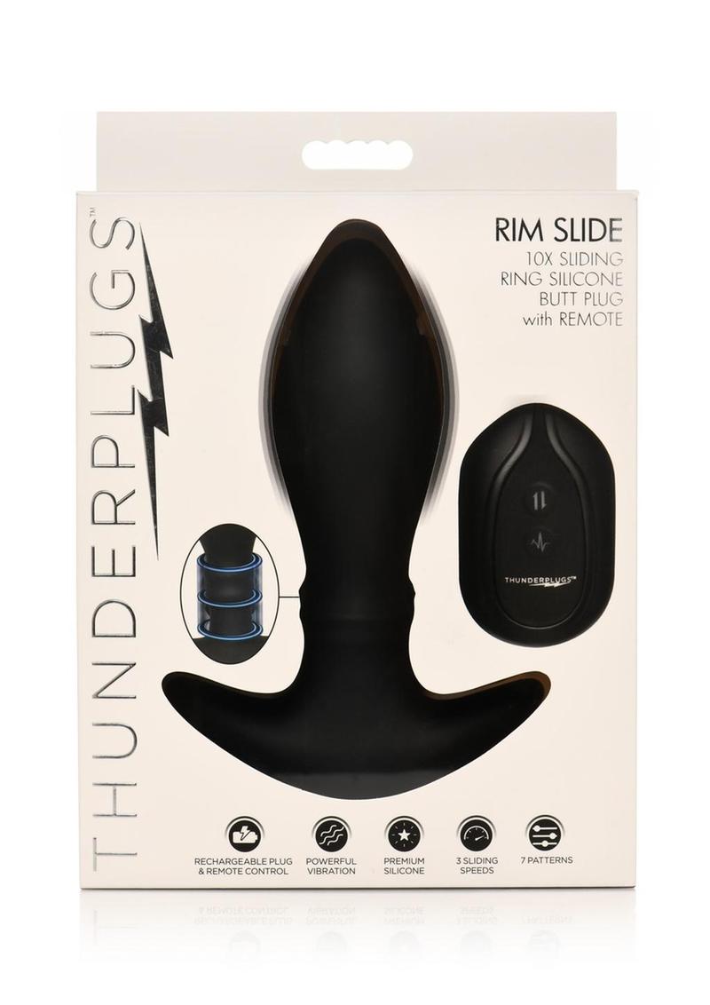 ThunderPlugs Rim Slide Rechargeable Silicone Butt Plug