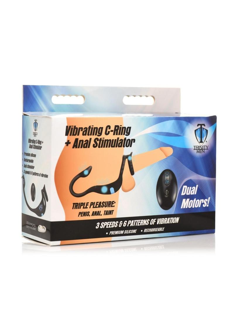 Trinity Men Vibrating C-Ring Anal Stimulator Rechargeable Silicone Toy
