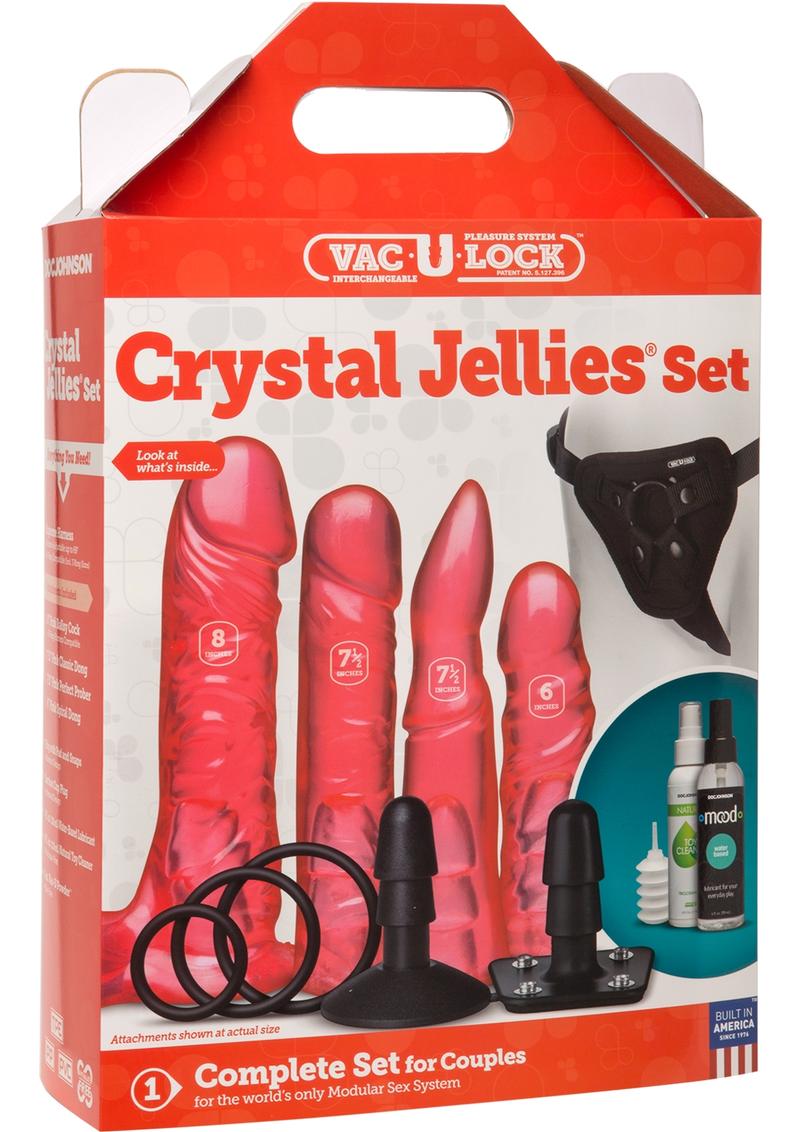 Vac-U-Lock Crystal Jellies Set Complete Kit for Couples