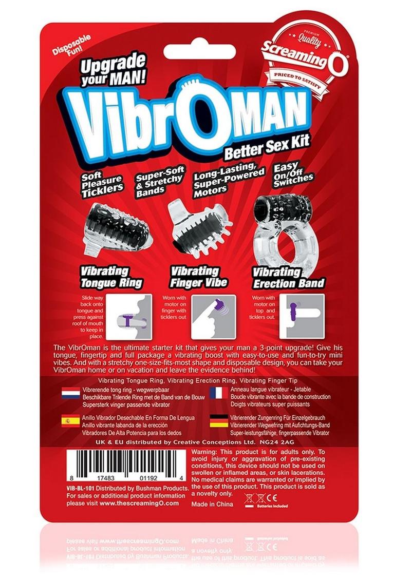 Screaming O VibroMan Better Sex Kit Disposable Vibrating Set