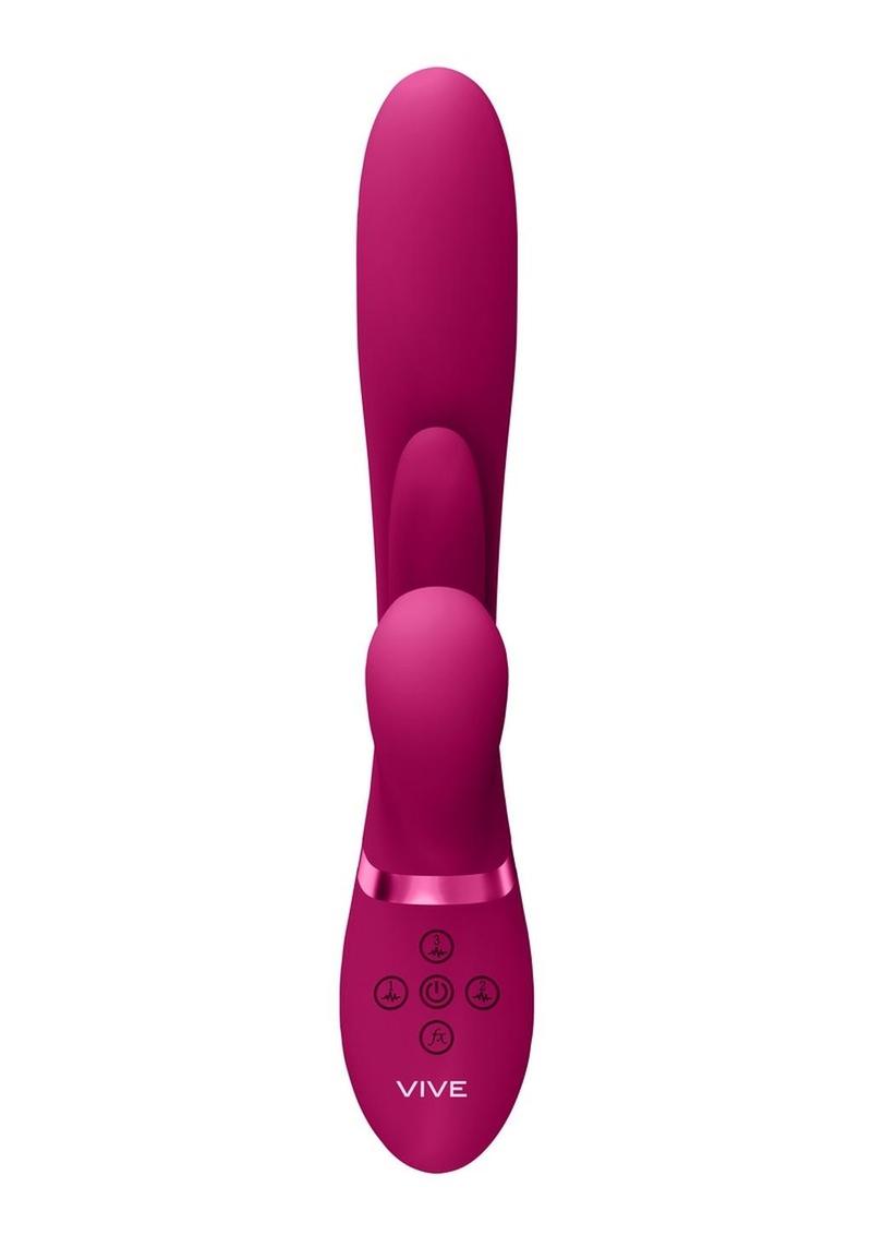 Triple Motor Thrusting G-Spot With Flapper and Air Wave Stimulation Vibrator