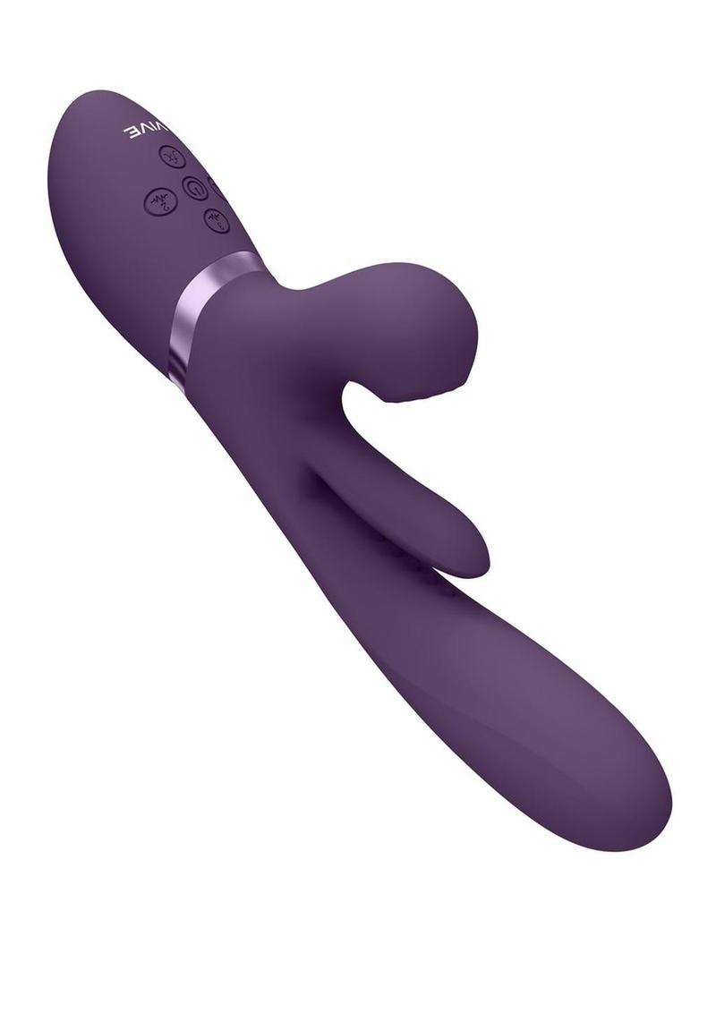 Triple Motor Thrusting G-Spot With Flapper and Air Wave Stimulation Vibrator