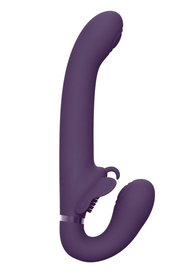 VIVE Satu Triple Action Silicone Strapless Strap-On