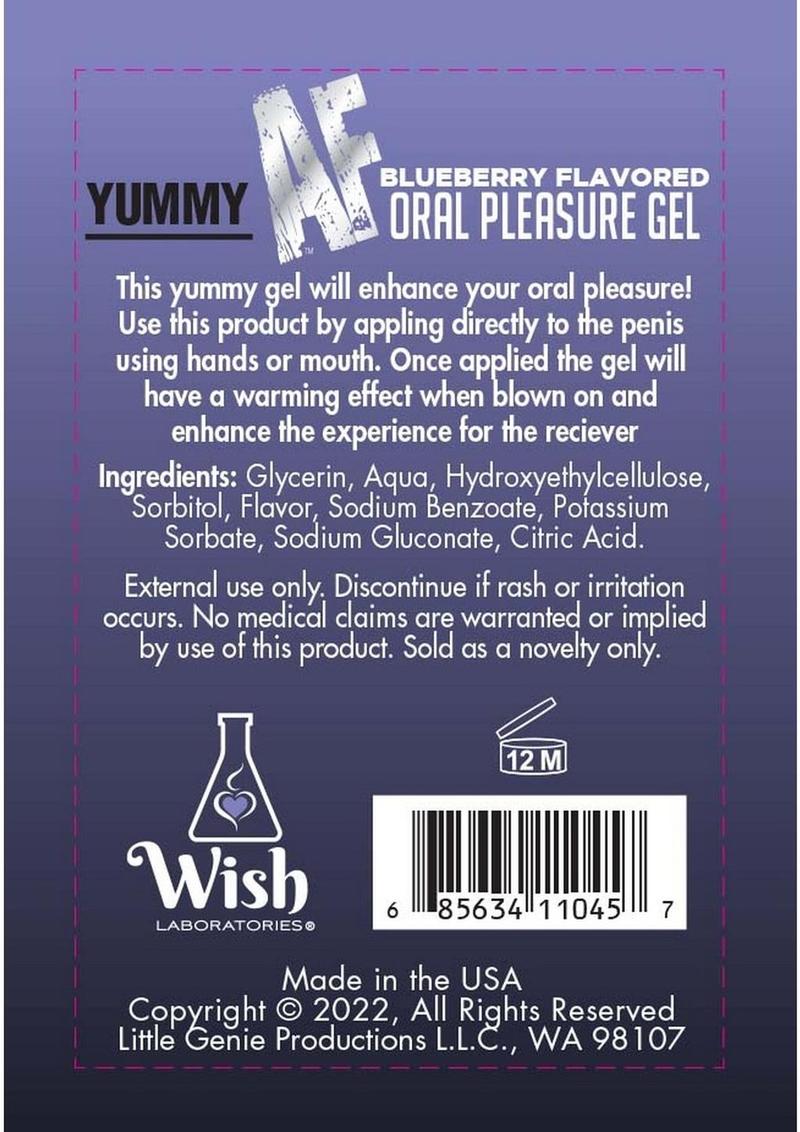 Yummy AF Blueberry Flavored Oral Pleasure Gel