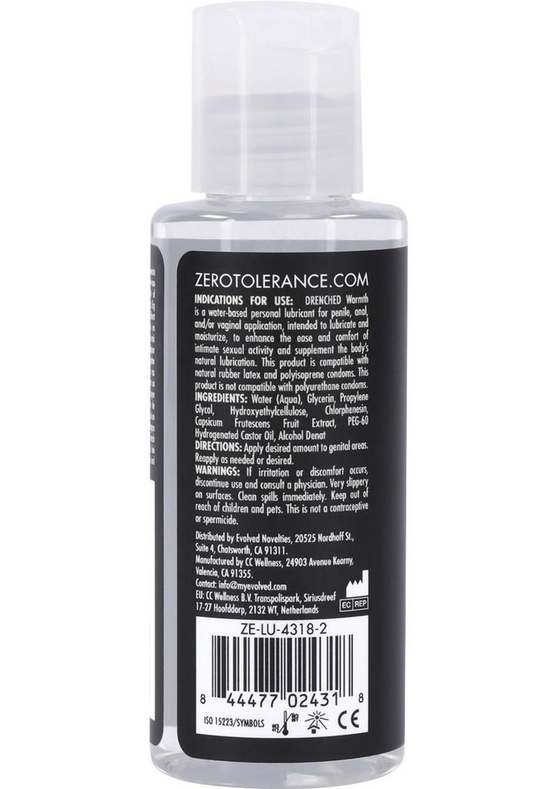 Zero Tolerance Drenched Warmth Water-Based Lubricant