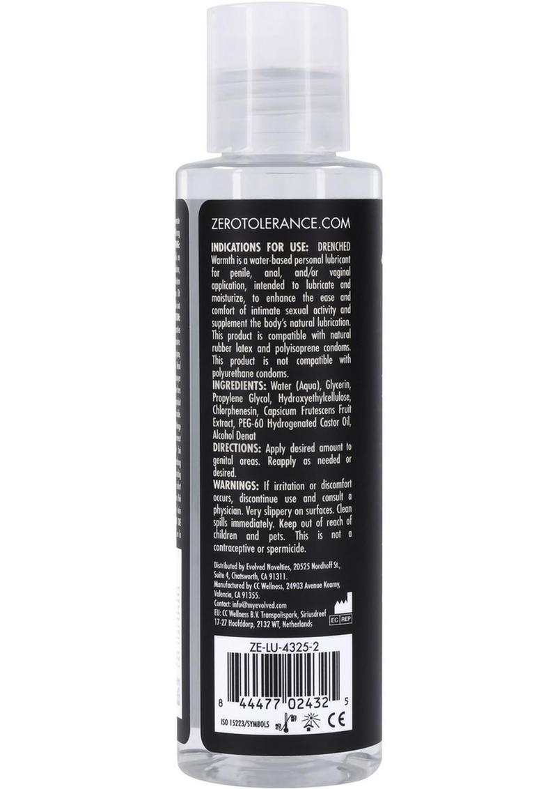 Zero Tolerance Drenched Warmth Water-Based Lubricant