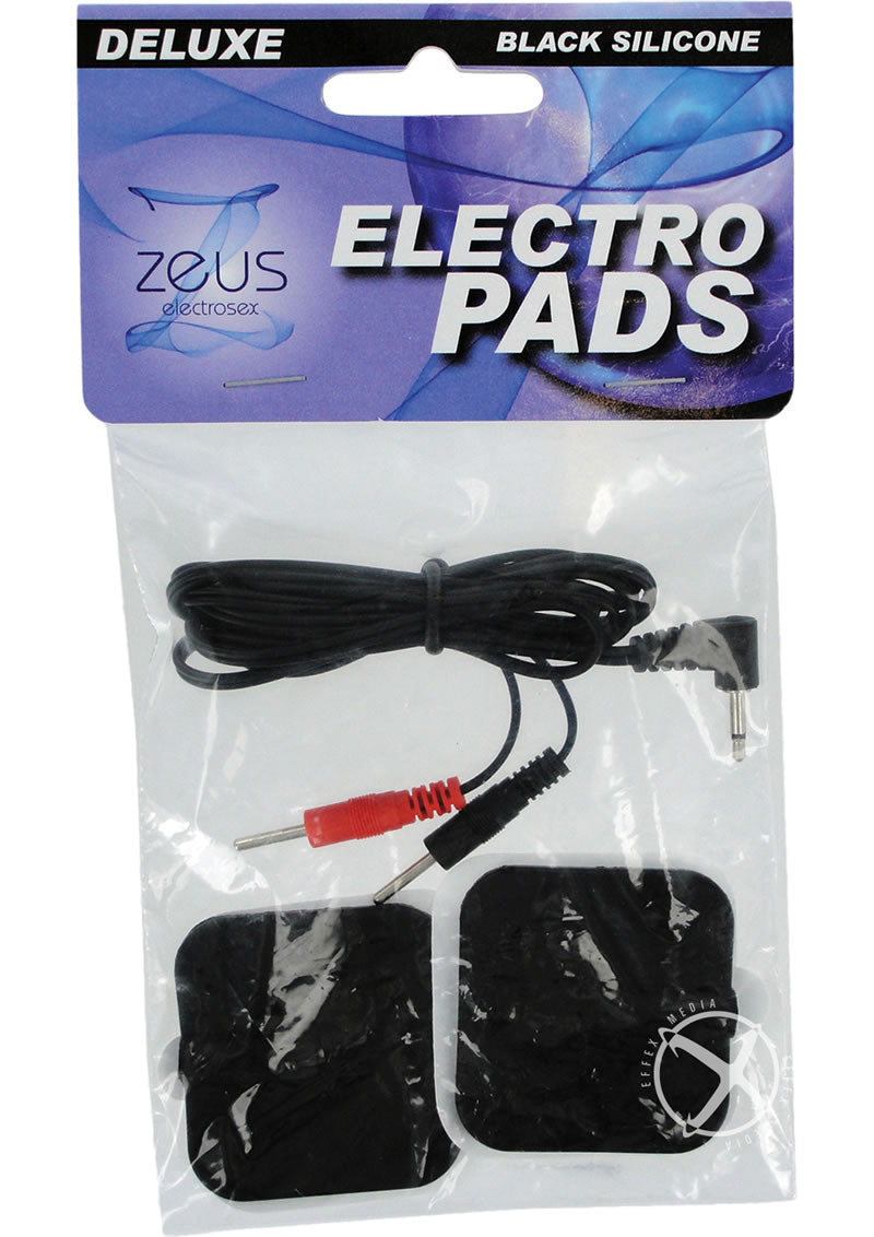 Zeus Electrosex Deluxe Black Silicone Electro Pads